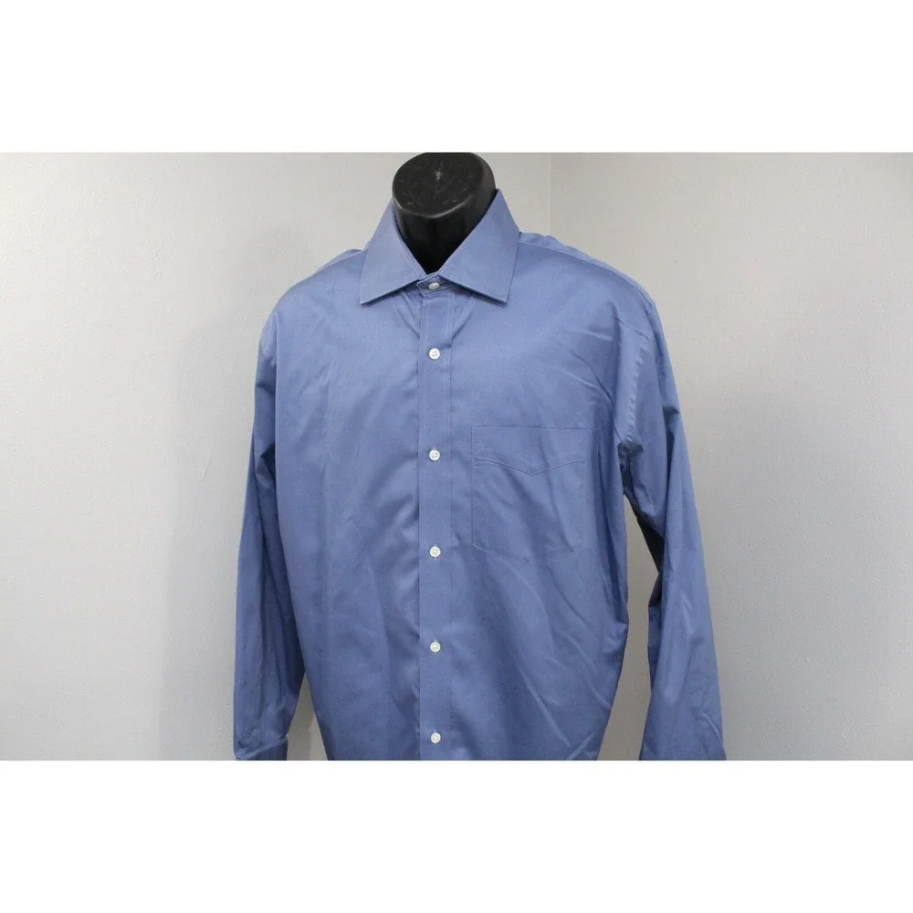 Banana‎ Republic Dress Shirt Blue Long Sleeve Button Up Mens XL 17-17.5